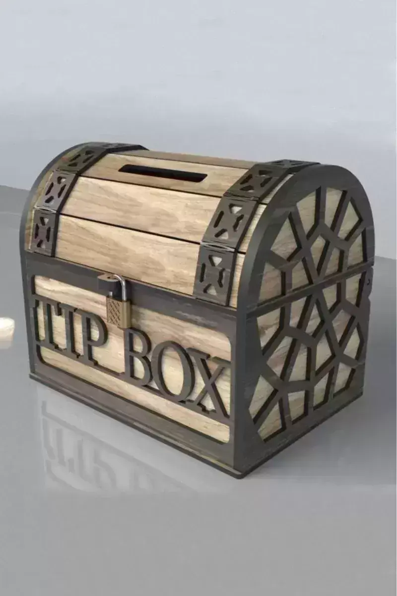 Klitli Tip Box Bahşiş Kutusu ve Kumbara Sandık Tipi Tipbox