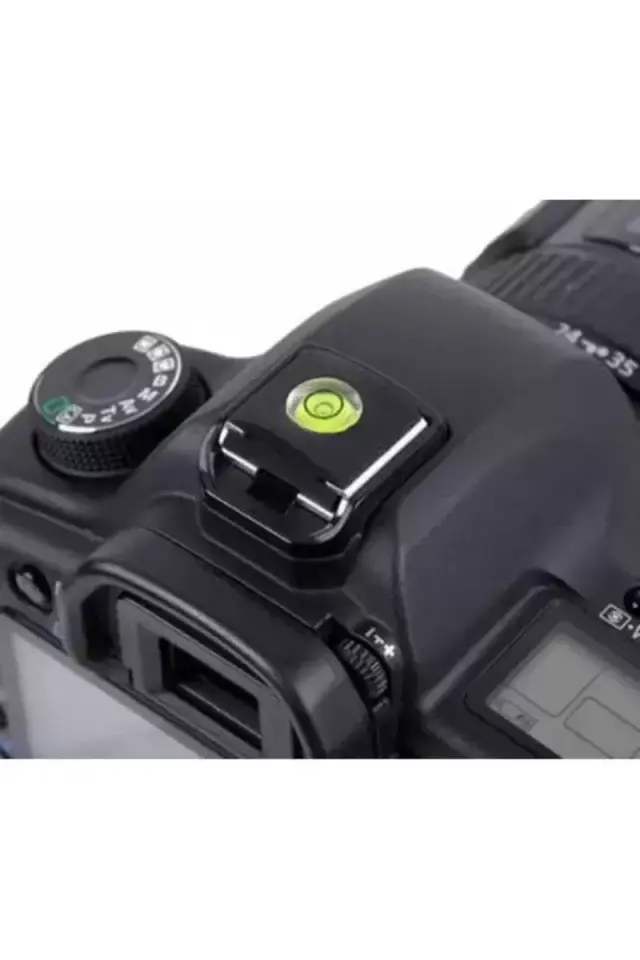 DSLR ve SLR İçin Su Terazili Hot Shoe Flaş Kızağı Kapağı