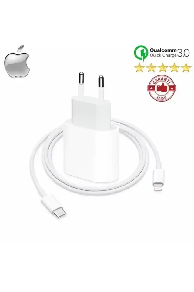 Apple Iphone Tüm Serilerle Uyumlu Hızlı Şarj Aleti Kablo Adaptör Set 11 12