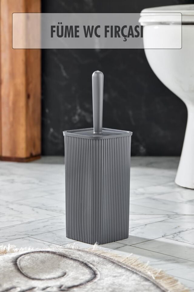 WC Fırçası & Tuvalet Fırçası Füme 2 Parça