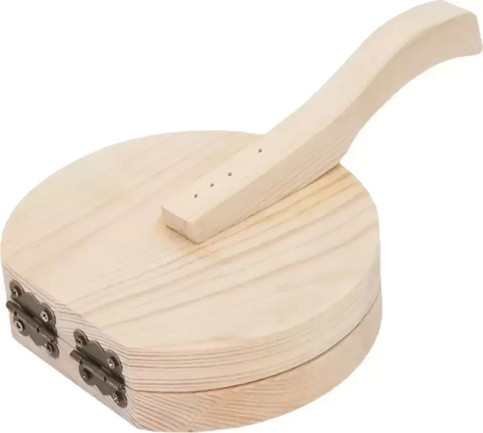 Masif Ahşap Hamur Pressi - Mutfak Hamur Bastırma Aparatı 20 Cm