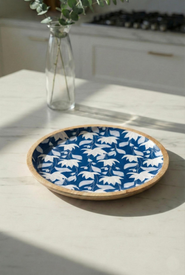 Mango Agacı Servis Tabağı & Sunum Tabağı 25 Cm Desenli