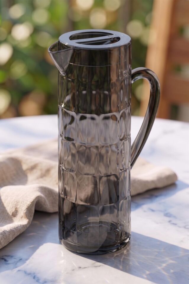 Akrilik Allegra 1,5 Lt Füme Sürahi (Buzdolabı Kapak Rafına Sığar)